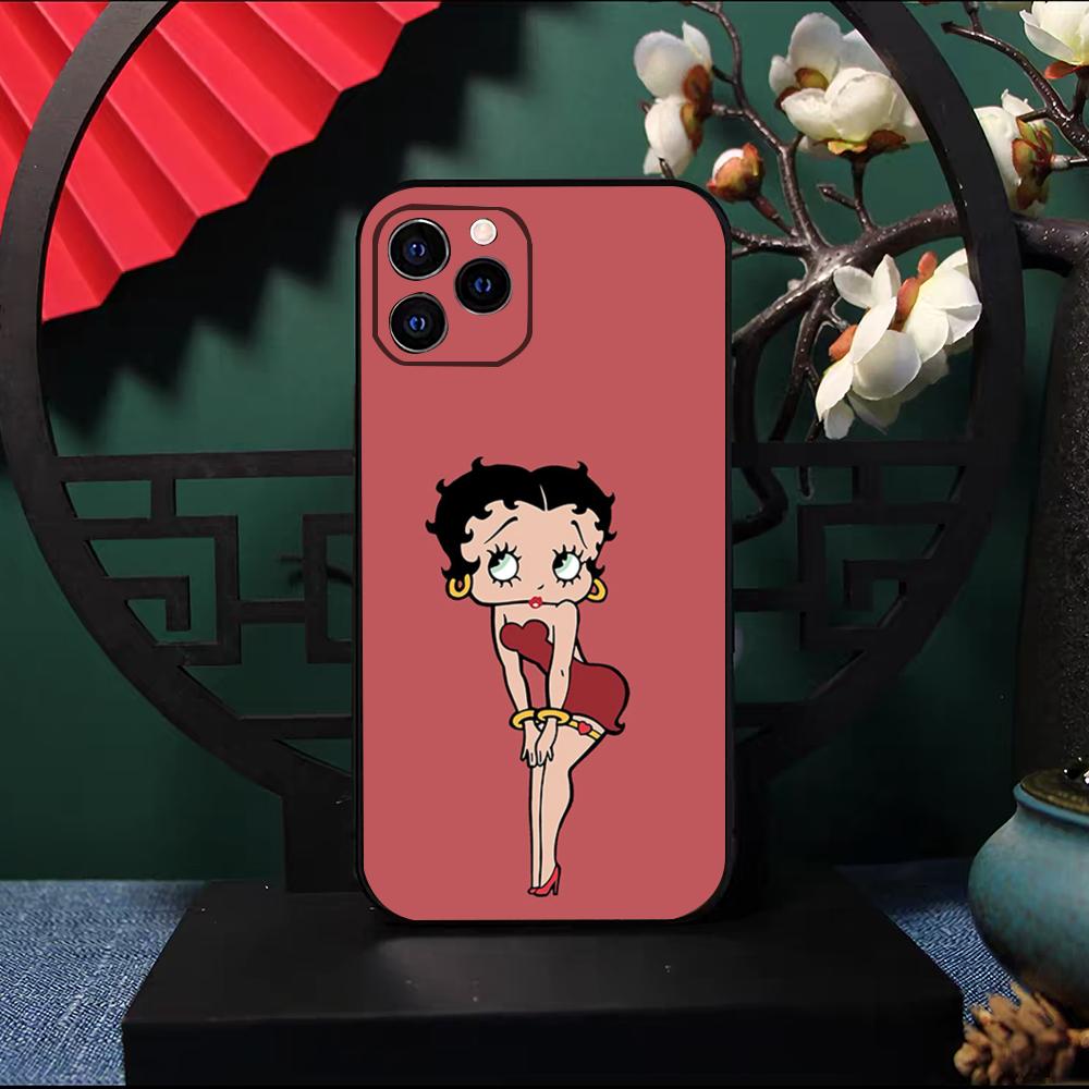Betty Beautiful B-boop Phone Case For IPhone 17 Pro Max 16 15 14 Pro Max 13 11 X Xs Xr 8 7Plus Silicone Cover
