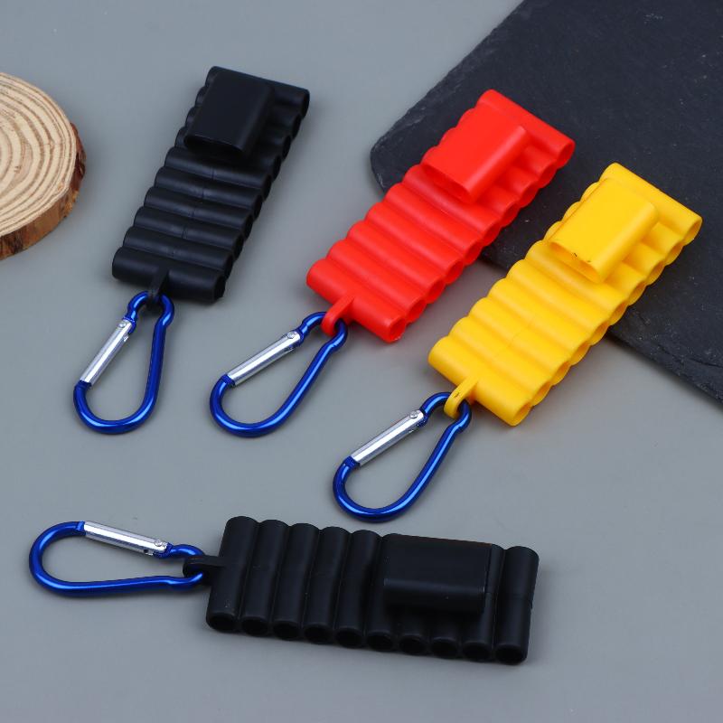 Portable 1/4" Hex Shank Screwdriver Bit Holder 22 Holes Shockproof Storage Case for Construction Site Worker Use