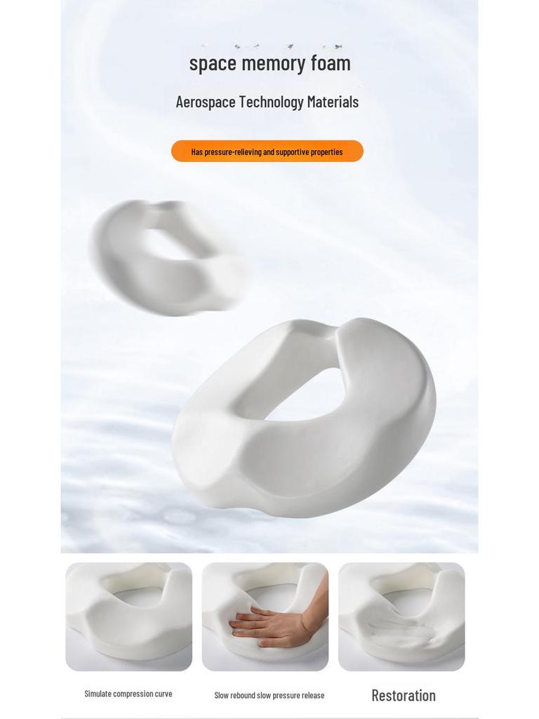 Universelles Memory-Foam-Kissen für Hämorrhoiden - Hohles Design für alle Jahreszeiten, Lendenwirbelstütze, Langsame Rückfederung, Verbessert die Haltung