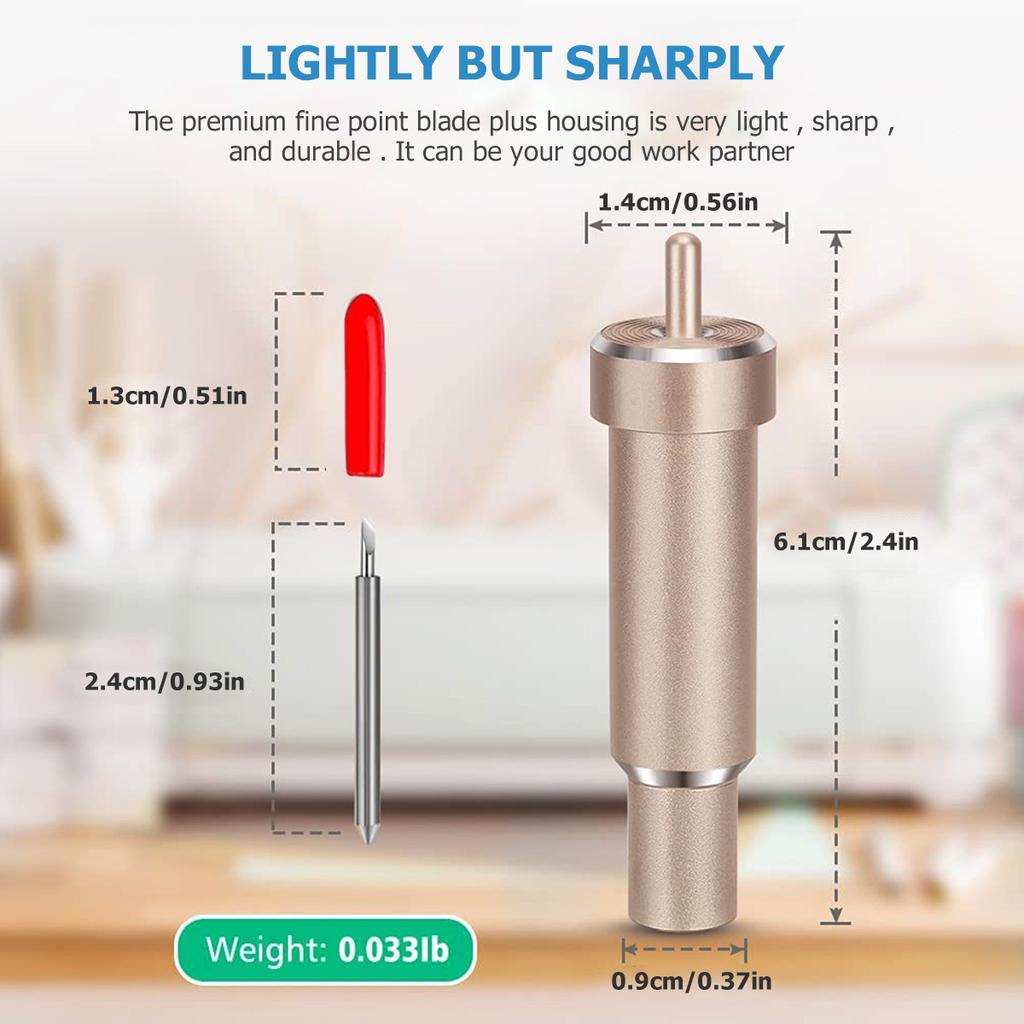 Głębokie ostrze tnące z wężykiem 30/45/60 stopni Ostre ostrze z głębokim punktem Narzędzia do cięcia pianki, płyty wiórowej, skóry Kompatybilne z Cricut Cutting