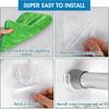 Shower Curtain Rod 8 PCS No Drill Retainer Brackets Tension Holders Adhesive Holder Closet Hooks Rods For Bathroom Wardrobe Curved Clips Wall Strip