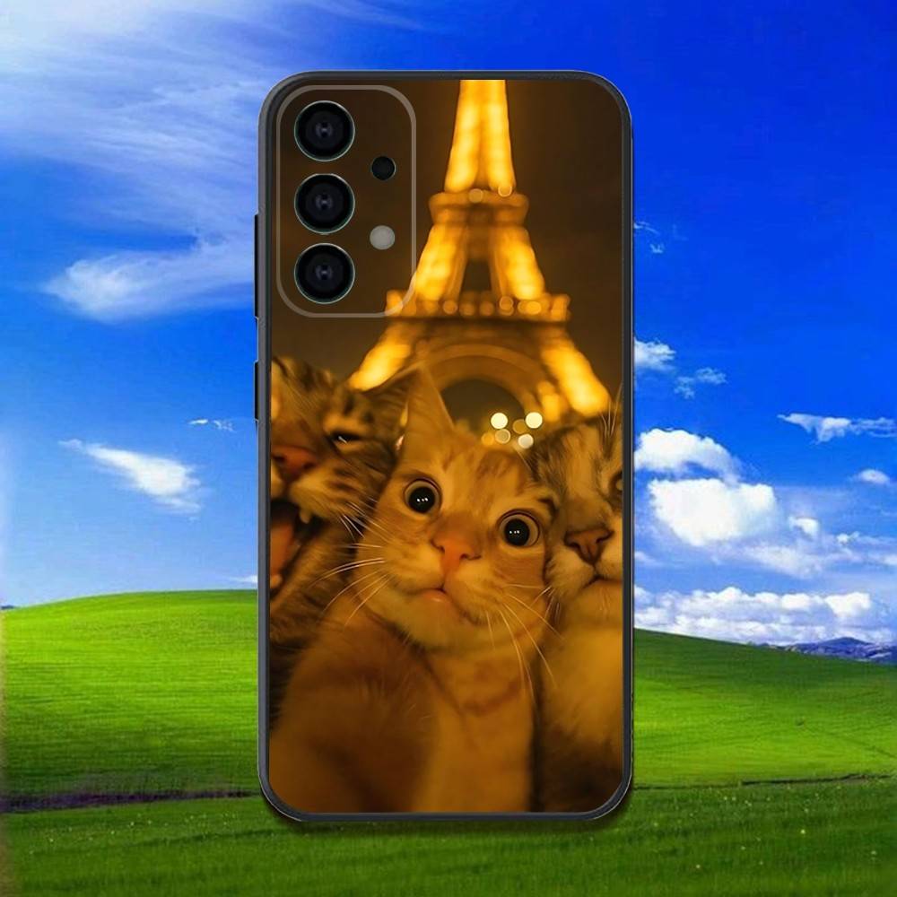 

Cute funny Cats Phone Case For Samsung Galaxy A13,A21s,A22,A31,A32,A52,A53,A71,A80,Soft Black Shell Samsung a224g