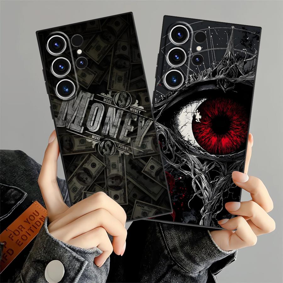 Gotisches Muster Funda Handyhülle für Samsung Galaxy S26 Ultra Note 20 8 9 10 S24 S25 Plus S23 S20 Ultra S10 S9 S21 FE