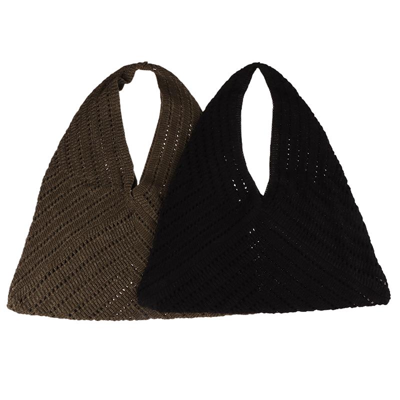 Artistic Style Colorful Knitted Bag Fashionable Casual Shoulder Bag Large Capacity Fresh Commuter Tote Bags For Women Gift