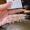 Net Celebrity Chic Zircon Bow Earrings: Stylish, Face-Slimming, and Super Shiny Korean Fashion