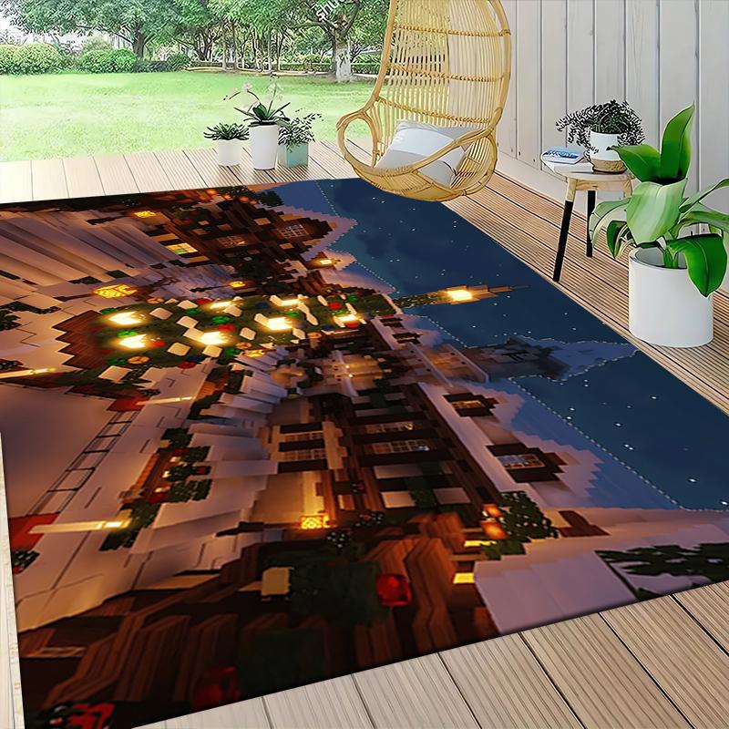 1Pc Elf Shelf Roblox Carpet Rug Soft Washable Antislip Home Living Room Sofa Mats Personalized Christmas Rug