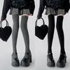 80cm Schwarz Weiß Einfarbige Lange Strümpfe Damen Über Knie Oberschenkelhoch Über das Knie Strümpfe Lolita Damen Warme Kniestrümpfe
