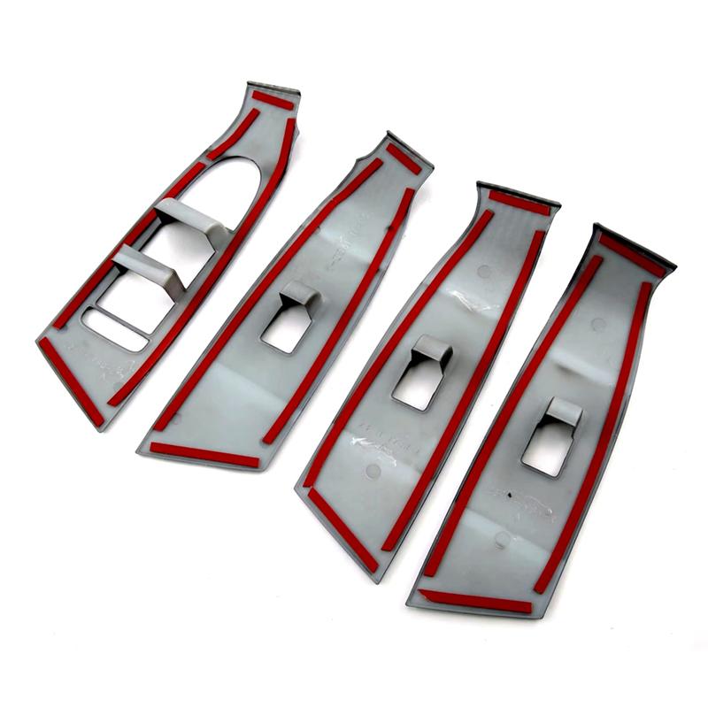 A03E-For Mazda CX-50 CX50  Car Window Lift Buttons Glass Switch Cover Frame Panel Trim Accessories Parts (ABS Carbon Fiber) Carbon Fiber Pattern