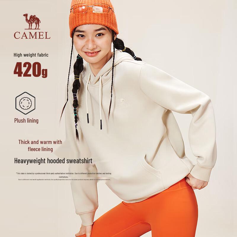 CAMEL Unisex Loose Fit Hooded Pullover Sweatshirt