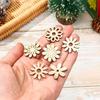 Tree Hanging Ornament Christmas Party Decorations Cartoon Wood Chip Snowman Snowflake Gift Decor