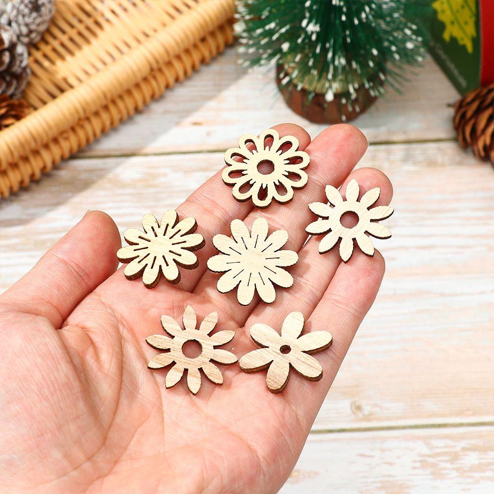Wood Chip Xmas Tree Hanging Ornament Christmas Party Decorations Snowman Snowflake Gift Decor
