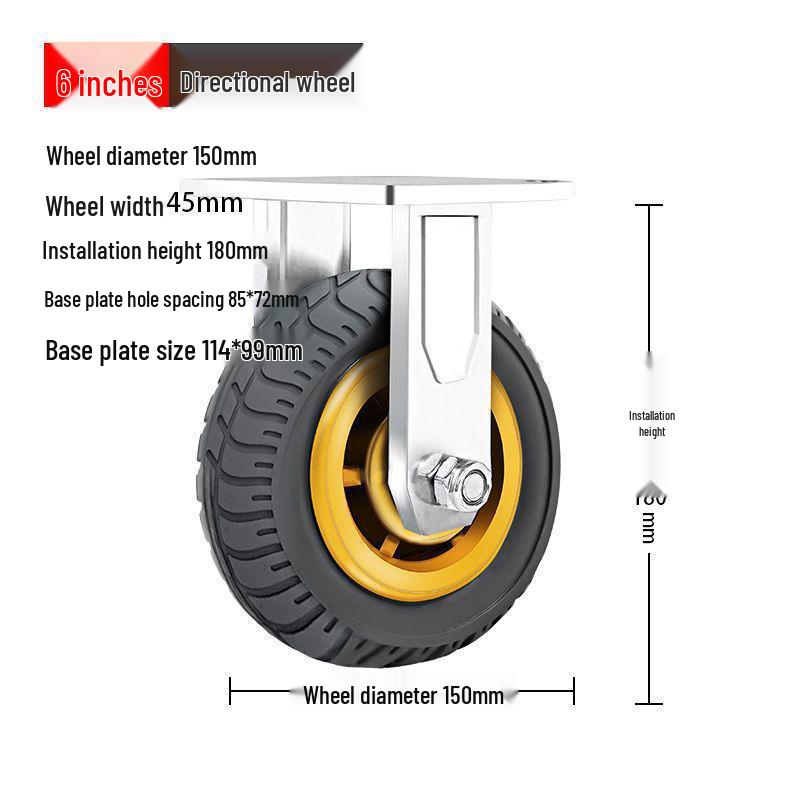 Heavy-Duty Silent Caster Wheels with Brakes (4, 5, 6, 8-inch) - Limited-Time Special Offer