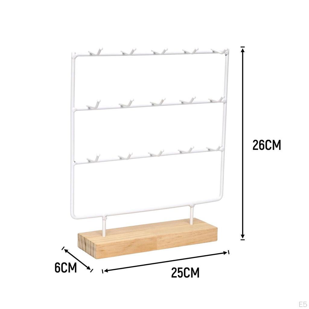 Jewelry Bracelet Hanging Storage Rack Metal Support 9.8x2.3x10.2inch Versatile for Rings and Watches