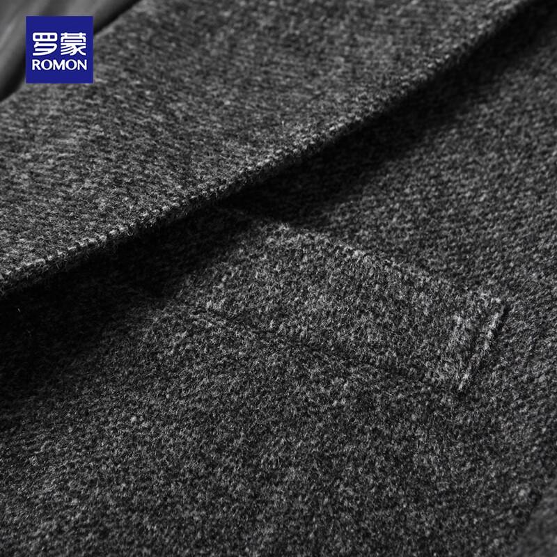 Luomeng Men's Double-Faced Wool Blend Winter Overcoat