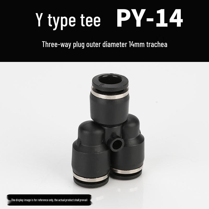 Pneumatic Reducing Y-Type Quick-Insert Plastic Air Hose Connector (PY-4-16)