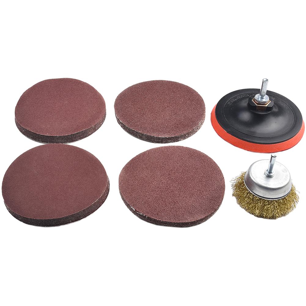 Backing Pad Mix Grit Drill Attachment SANDING DISCS