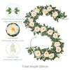 2 Piece Artificial Eucalyptus Garland 200 Cm White Pink Beige Rose Pink Floral Decor Wedding Party Wall Hanging Home Backdrop