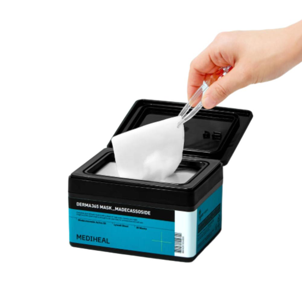 

Mediheal Derma365 Madecassoside Mask 30-Pack Soothing & Barrier-Strengthening Sheet Masks