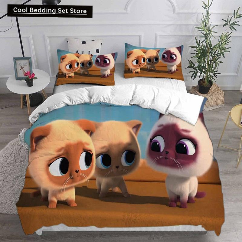 Anime Super Kitties Bedding Sets Comforter Quilt Bed Cover Duvetcover Pillow Case 2-3 Pieces Sets Kids Adult Size  Home Textiles