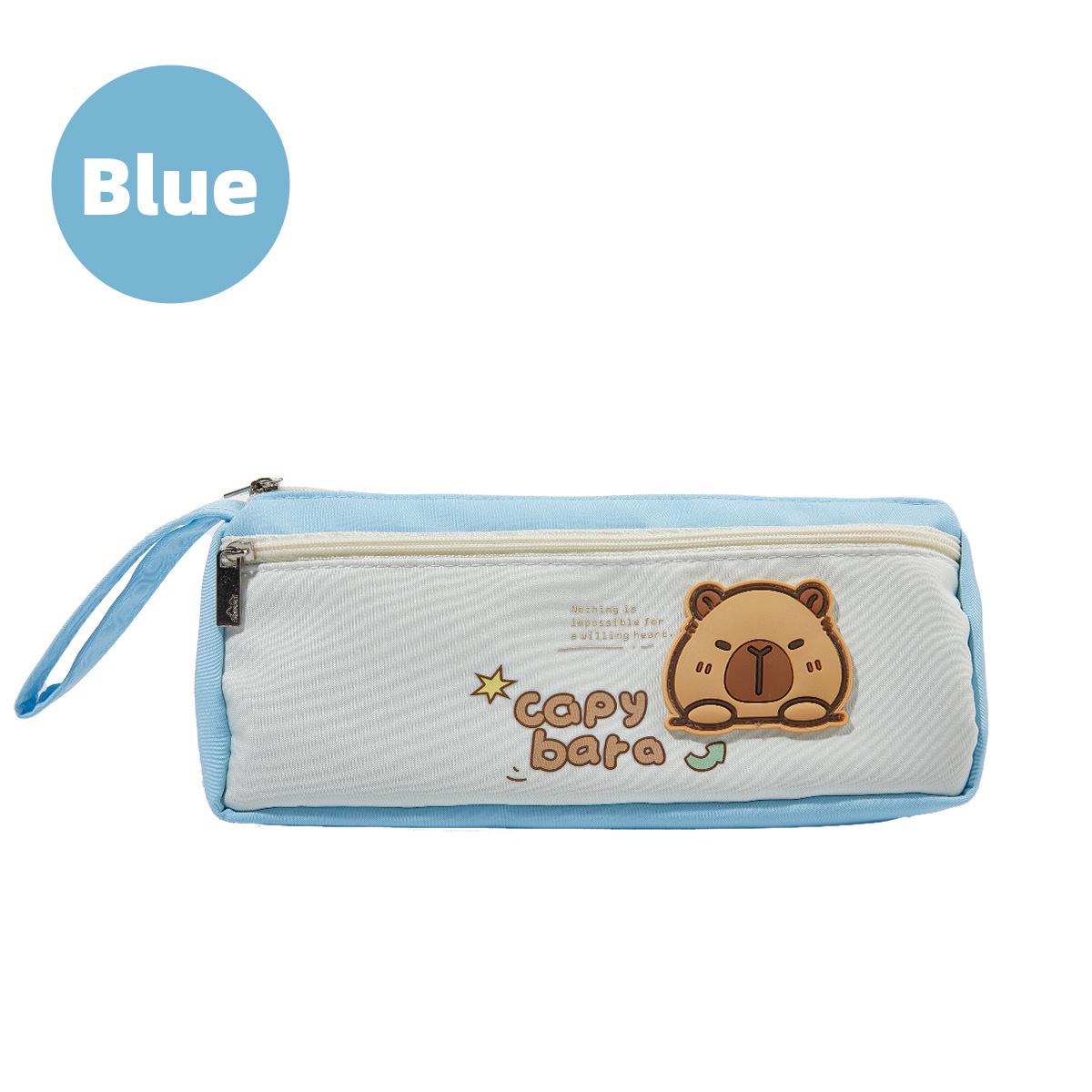 

Capybara Korean Style Large Pencil Case - High Capacity, Simple Design, Perfect for Girls in Middle School синий