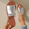Summer Plus Size Fashion New Slippers Round Toe Open Toe Woven Simple Beach Casual Soft Slip Flat Flip Flops