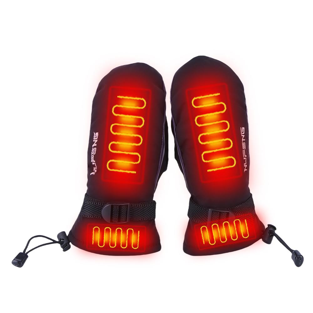 Electric Heating Gloves Cold-Proof Hand Warmer Gloves Waterproof 3 Gear Temperature for Climbing Hiking Cycling