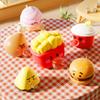 Silicone Pop Bubble Squeeze Toys Quick Rebound Relieve Anxiety Cartoon Food Squeeze Toys Relaxation French Fries Hamburger