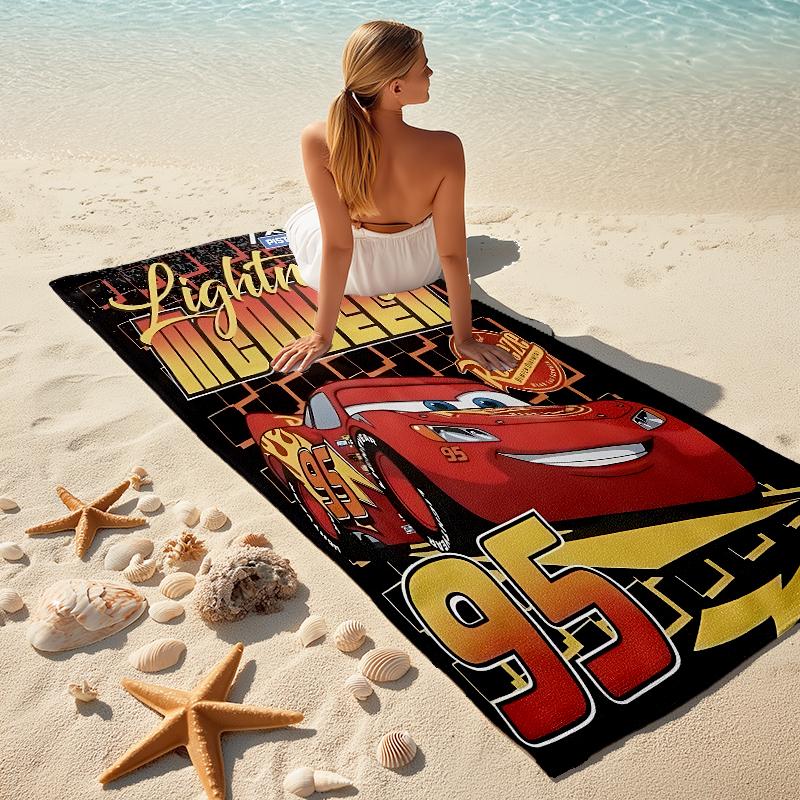 Mcqueen Towel Large Quick-Drying Microfiber Soft S-Square Pants-s Beach Towel for Travel Fitness Bathing Camping. 0730s101