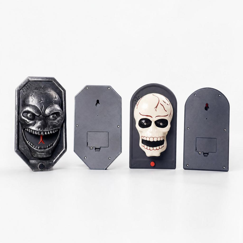 Elektronický zvonek se designem kostlivce Halloweenská dekorace Vtipný závěs na zvonek pro sváteční párty