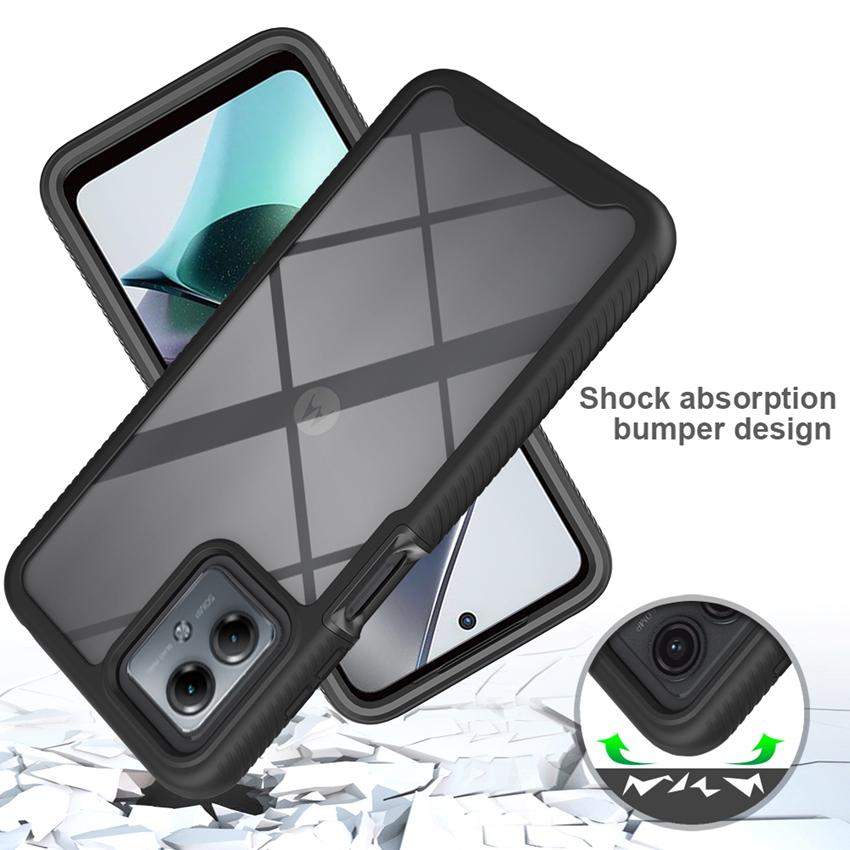360 Degree Full Coverage Case for Moto G14 G54 G84 G24 G04 G04s E14 Funda Clear Transparent Shell With Screen Protector Shockproof Phone Cover