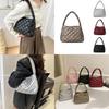 Stylish Quilted Large-capacity Handbag Trendy Geometric Tote For Winter
