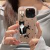 4Piece Set Fashionable Cat Keychain Collection Acrylic Charm Portable Key Accessory with Cat Pattern for Various Ages