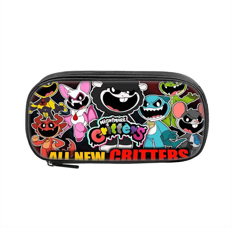 Nightmare Critters Pencil Case Nylon Storage Bag For Students And Kids