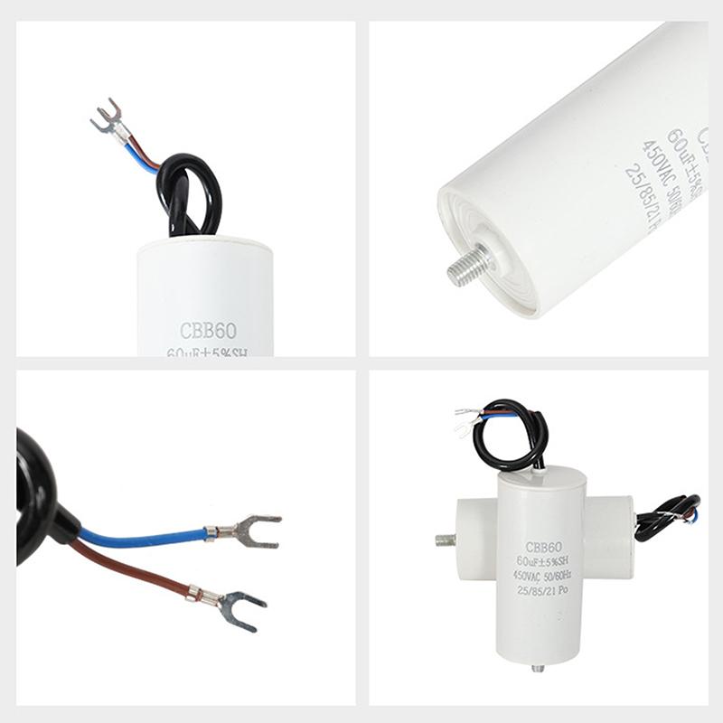 1Pc Cbb60 Motor Run Capacitors 450Vac Electric Replacement Starting Capacitor 5% For Washing Machine 450V 4Uf-100Uf