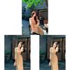 Vintage French Floral Long Sleeve Dress With Ruffle Hem For Spring Fashion