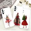 Christmas Tree Girl GiftS Clear Case Suitable for Samsung S30,S25,S24,S23,S21,S22,S20,S10,5G,FE,lite,PIus,Ultra Transparent