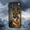 German Shepherd Dog For iPhone 12,14,13,15,8,7,16,11,17,X,Mini,Plus,Pro,XR,SE,XS,Max,Soft Silicone Black Case