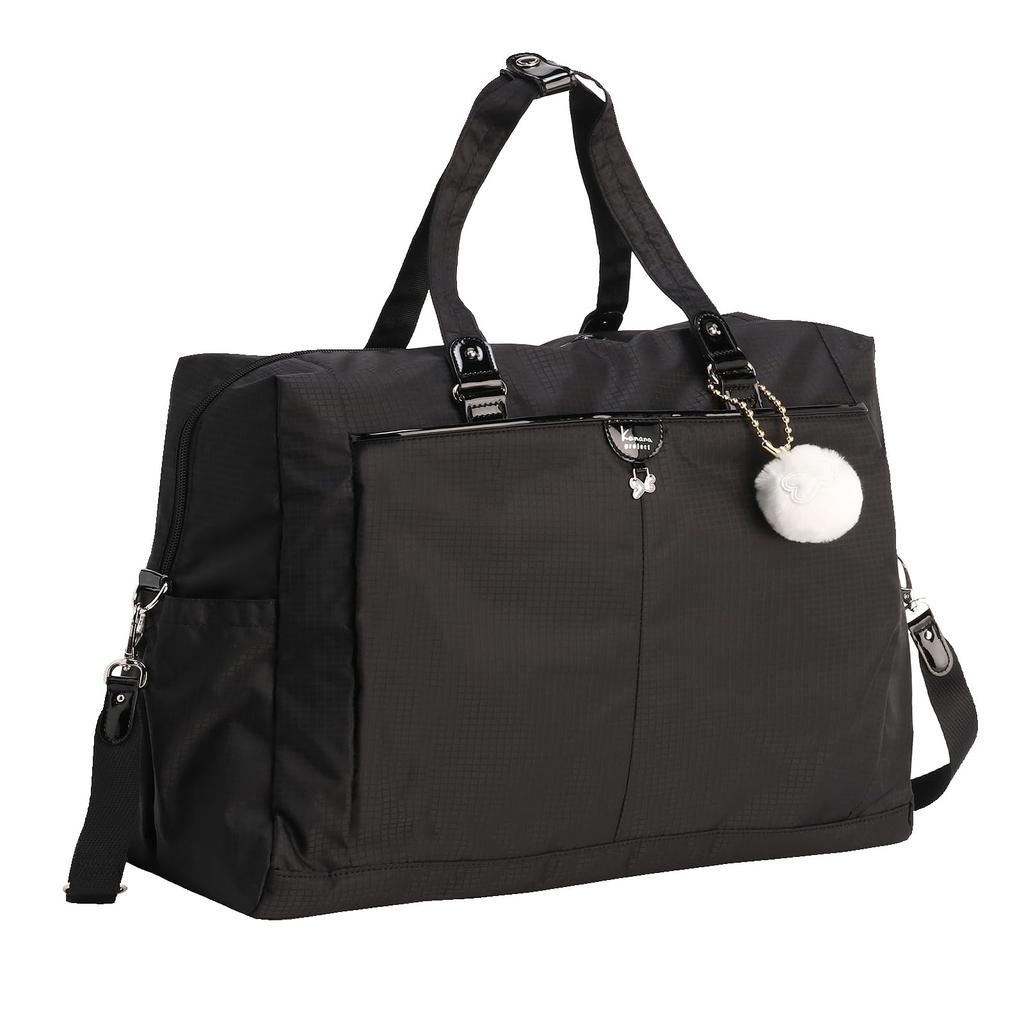 Kanana Project Collection Cheri Boston with Bottle Holder and Setup Black Bag, 1-2 Days/1 Night, Lightweight, Function, No. 17947,