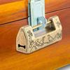 Retro Bronzen Hangslot Zinklegering Vintage Sleutelslot Ouderwets Decoratief Sluiting Voor Koffer Borsttas Lade Kast Accessoire