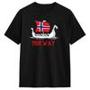 Norway Flag Distressed Nordic Red White Blue Symbol T Shirts for Men Cotton Casual T-Shirts Round Neck Tee Short Sleeve Clothes