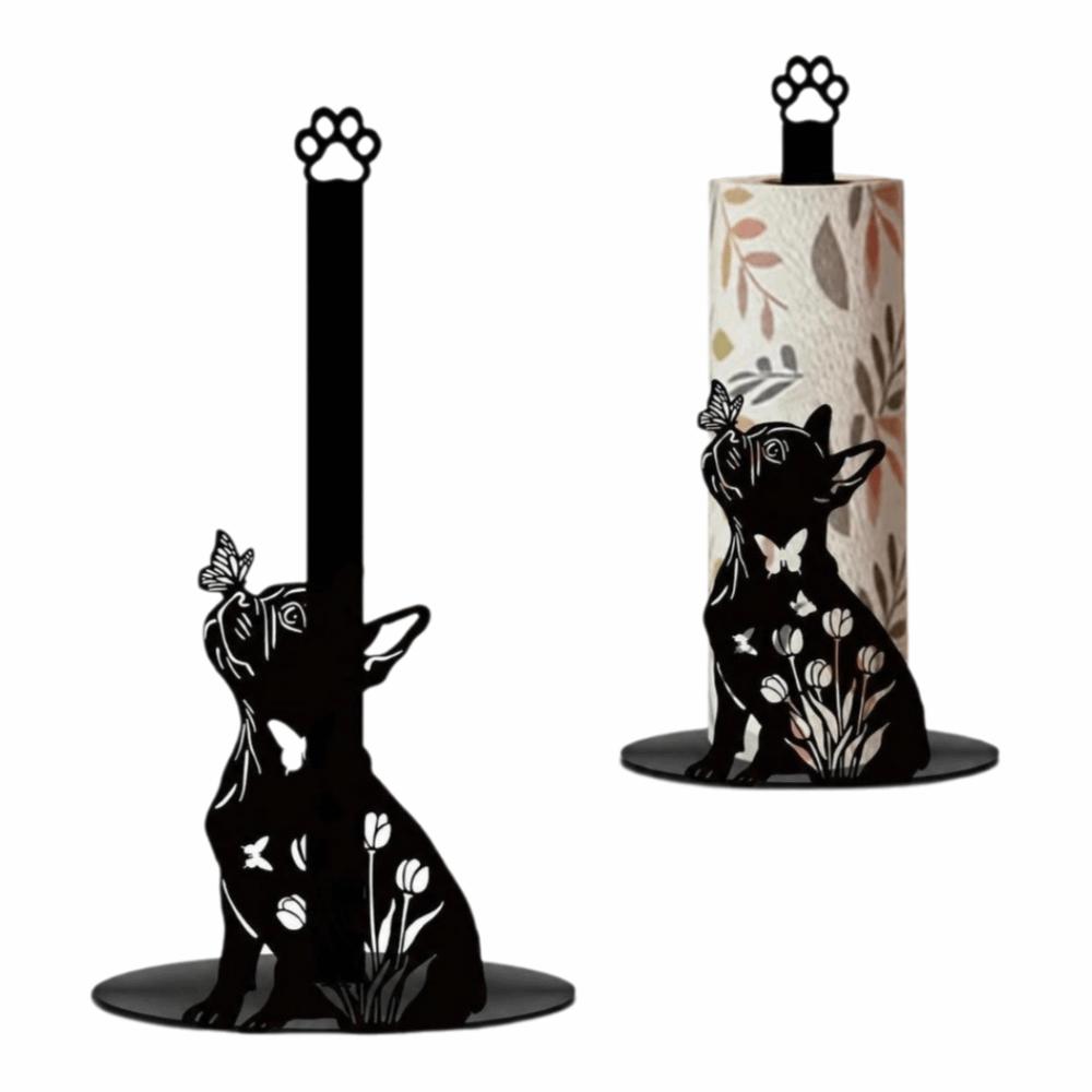 Vertical Storage Paper Towel Holder Wooden Base Tissue Storage Rack Paper Towel Stand Home Decor