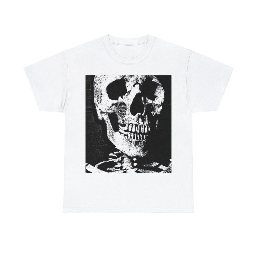 T Shirt Unisex Adult Retro Style Skateboarding Tee Zombie Skeleton Grunge Metal