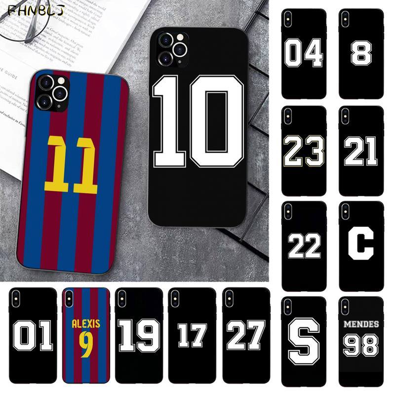 

Чохол для телефону Football Lucky Number And Letter TPU black для iPhone 13 12 11 pro max XS MAX 8 7 6 6S Plus X 5S SE 2020 XR iphone 11 pro