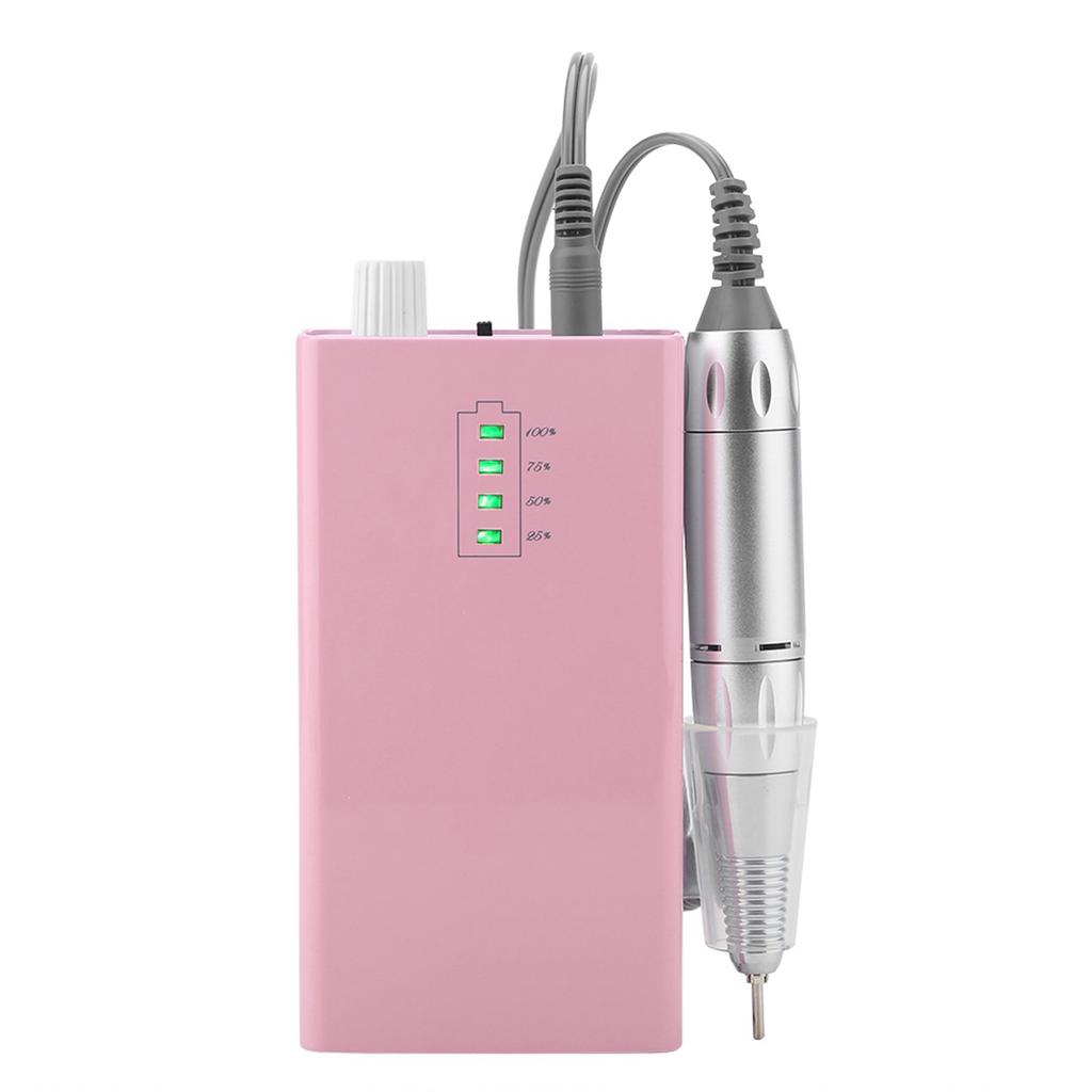 Portable Rechargeable Electric Nail Drill Machine 30000 RPM Cordless White