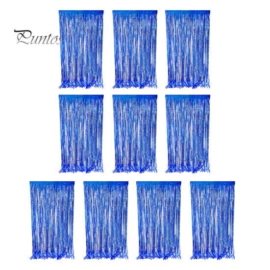 

10 шт. бахрома занавес металлическая мишура фольга бахрома занавес фон многоразовый мерцающий волнистый мишурный фон для вечеринок дни рождения фотобудка реквизит синий