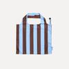 Nareun Reusable Folding Eco Bag Mocha Blue Stripe