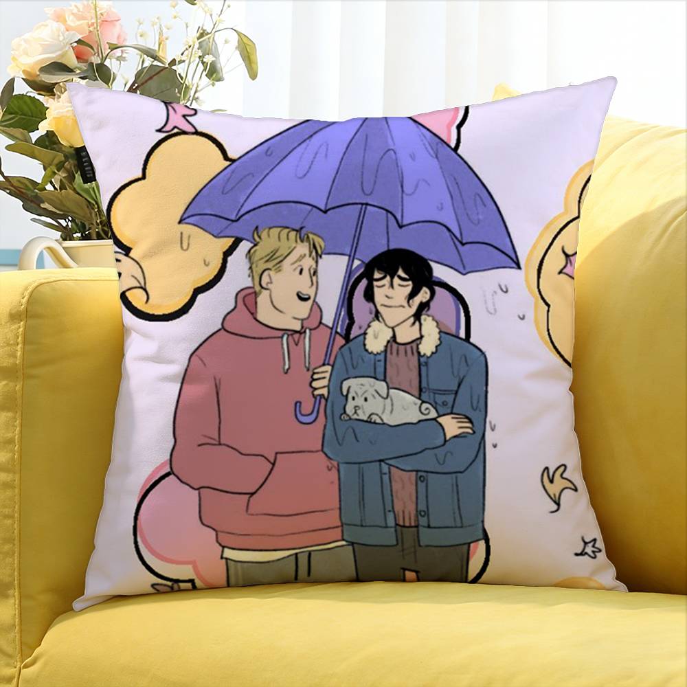 HHeartstopper Nick Charlie World Various Sizes Square Pillow Case For Car Home Bedchamber Decor