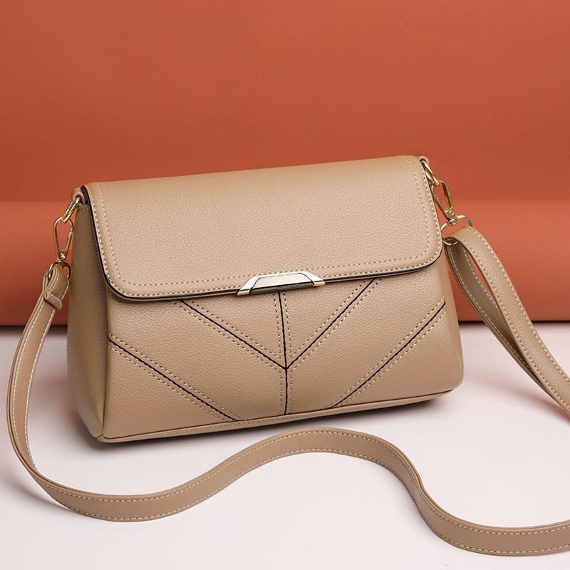 Tasche Damen Frühling und Sommer neue Mode vielseitig trendige Tasche Fluss Student Klappe Damen Tasche Schulter Crossbody kleine quadratische Tasche
