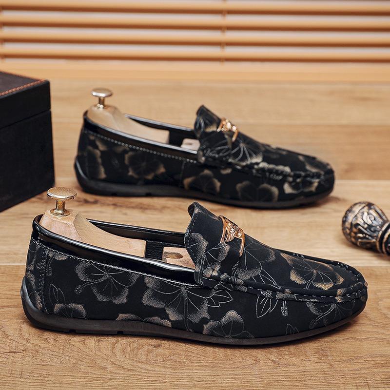 Doudou Schuhe Herren Frühling neu Herren Britische Blume faul