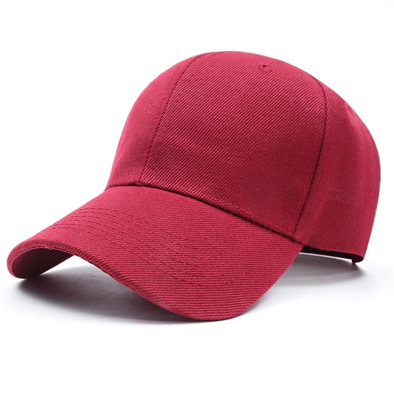 Solid color curved brim men's and women's light board blank baseball cap, couple cap outdoor sun hat